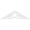 Ekena Millwork Pitch Preston Architectural Grade PVC Gable Pediment, 60"W x 17 1/2"H x 1"P (7/12) GPP060X018X100PRE - alternate 2